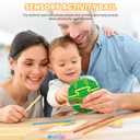 Sensory Activity Ball,Sensory Activity Board 3D DIY Upgrade,Fidget Toy for Calming, Stress, Anxiety, ADHD & Autism,Kids 3+ & Adults,with 16 Strings (Green)