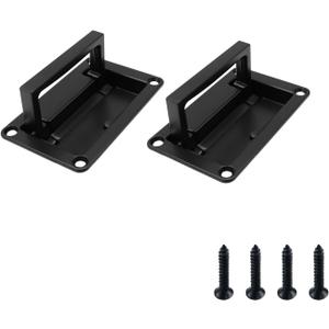 Bitray Recessed Pull Handles Hatches Pull Handle Black Toolbox Recessed Flush Pull Handle for Deck Hatch -2Pcs