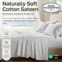 California Design Den Queen Sheet Set - Natural 100% Cotton Sheets Queen Size Bed Set with Deep Pockets, Soft Sateen Weave, Breathable and Durable Bedding (White)