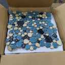 Pebble Tiles 5 Sheets, Aqua Teal Blue Mosaic Tiles for Accent Wall Backsplash, Pebble Tile for Bathroom Shower Floor