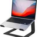 Laptop Stand for Desk Portable Computer Riser Metal Notebook Holder Printer Stand Office Desk Accessories Compatible with MacBook Air, Pro, Dell, HP, Lenovo and All 10-16" Laptops, Black