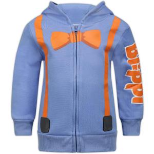 Blippi Boys Zip Up Hoodie for Toddlers and Little Kids (4T, Blue)