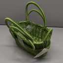 Hand Woven Waterproof Wine Bottle Basket, Mountain Green
