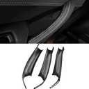 3PCS Door Handles Protective Covers for BMW X3 F25 2011-2017, X4 F26 2014-2018 Left and Right Side Car Interior Door Pull Handle Decorate Covers (3PCS Door Handle Carbon Fiber)