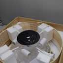 20 inches Flush Mount Bamboo Wicker Boho Ceiling Fan with Light,Bladeless Enclosed Low Profile Fandelier for Indoor Bedroom Kitchen (White)