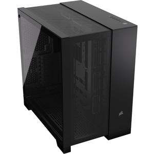 CORSAIR 6500D Airflow Mid-Tower ATX Dual Chamber PC Case  Tempered Glass  Reverse Connection Motherboard Compatible  No Fans Included  Black