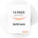 Egofine 14 Pack Mat Board, 8x10 Backing Board, Acid Free White Uncut Mat Board for Photos, Pictures, Frames, Artworks and Paints