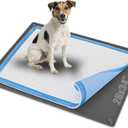 TidyFriend Puppy Pad Holder Tray Fits for 28 x 34 Pee Pads with Corner Lock Holes, Raised Edges, Non-Spill, Easy to Clean Silicone Puppy Potty Tray Holder, for Indoor Floor Protection (Grey) (Gray)
