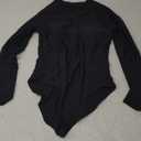 YATEEN Womens Athletic Training Swimsuit Long Sleeve Rashguard (Medium, #10 Black)