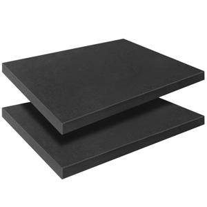 Black Polyurethane Foam Inserts for Cases, 2 Pcs 16 x 12 x 1 Inch, Cuttable Packing Padding for Tool Box, Camera, Crafts and Storage