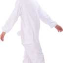 Animal Onesie Costumes for Kids Adults Cosplay Halloween for Boys Girls Womens Warm Plush One Piece (White)