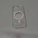 ASONCE Cute Glitter for iPhone 16 Pro Case [Compatible with MagSafe] Bling Sparkle Phone Case with 12ft Drop Protection, Magnetic Women Girls Cover for iPhone 16 Pro 6.3" - Sparkly Crystal