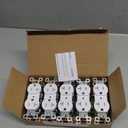 AIDA 20 Amp Outlet Duplex Electrical Receptacle Outlets,Power Outlet,Tamper Resistant,Heavy-Duty Receptacle Wall Outlet,Residential,2Pole,3-Wire, Self-Grounding Clip, NEMA 5-20R,UL Listed 10 Pack (White)