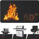 Large 60 x 40 Inch BBQ Under Grill Mat for Outdoor, Indoor Fireplace Mat Fire Pit Mat, Double-Sided Fireproof Grill Pad, Waterproof Under Pet Cage Mat