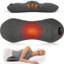 KITCADA 3-in-1 Rechargeable Back Massager with Heating Function Adjustable Height for Bed or Chair Use Christmas Gift Electric Lumbar Support Pillow with Back Massager Relieves Deep Tissue Pain