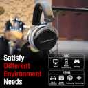 Superlux HD 330PRO, 32 ohms, Over-Ear Headphones, Professional Semi-Open Wired Headphones with 40mm Neodymium Drivers and Solid Bass, 3.5/6.3mm Jack Adapter for Smartphone, Tablets, Laptops, Computer
