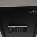2.2 Cub Biometric Safe Box with Fireproof Bag, Quick-Access Fingerprint with Keys, Digital Keyboard, Type-C Port, Dual Alarm System Safety Box for Home, Office, Hotel Use(Black)
