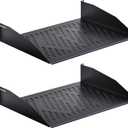 RackPath 2U Cantilever Universal Rack Shelf - 14in Deep Rackmount Shelf for 19 AV/Network Equipment Racks 55lbs Capacity - 2 Pack