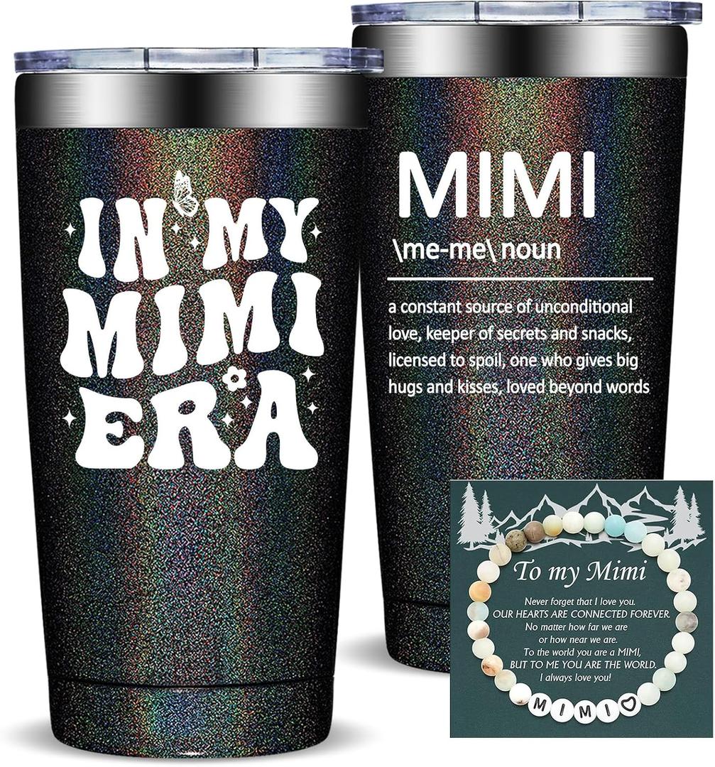 Fufandi Mimi Gifts, Best Mimi Ever - Mothers Day Christmas Birthday Gifts for Mimis, Grandma, Grandmother, New Nana - Tumbler Cup