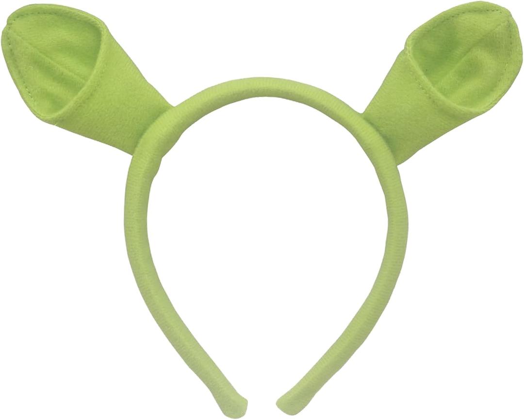 Sheliky Green Ears Headband Halloween Dress up Party Favors Women Men Cosplay Festival Theme Party Costume Accessories (01)