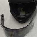 GLX GX11 Compact Motorcycle Helmet - Matte Black, Large - Full Face w/ Tinted Visor, DOT Approved, Size: Large