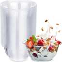 Thenshop 50 Pcs 12 oz Clear Plastic Bowls Disposable Serving Bowls Bulk Transparent Ice Cream Salad Dessert Plates for Party, Wedding, Buffet, BBQ, Dessert Shop, Catering Supplies