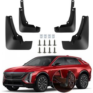 Mud Flaps Compatible with Cadillac Lyriq 2022 2023 2024 2025, 4PCS Front & Rear Side No Drill Splash Guard Exterior Accessories