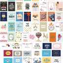 60 Unique Birthday Cards - Assorted Happy Birthday Cards, 5 x 7 inches, With Messages, Envelopes & Stickers in Bulk Boxed Set, 5 inches by 7 inches