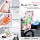 teloxy Designed for iPhone 15 Case, Magnetic [Curly Wavy Edge] Shockproof Protective Durable Slim Translucent Matte Anti-Fingerprint Phone Case, Pink