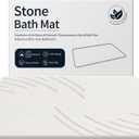Stone Bath Mat Diatomaceous Earth Shower Mat Super Absorbent Non-Slip Diatomite Stone Bath Mats for Bathroom Floor Quick-Drying Natural Easy to Clean24 * 16'' (White-feather)
