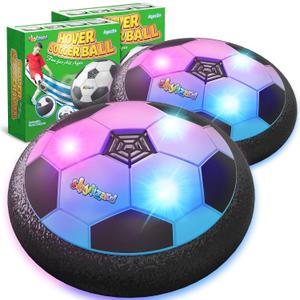 ShyLizard Set of 2 Hover Soccer Ball,Boys Toys Gifts for 3 4 5 6 7 8 Years Old,Air Power Kids Soccer Ball with LED Light,Hover Soccers Balls Indoor for Boys and Girls 3-5 6-8,Outdoor Indoor Game
