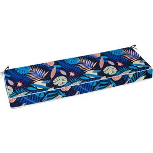 Outdoor Bench Cushion Waterproof, Bench Cushions for Outdoor Furniture, Patio Porch Swing Replacement Seat Pad with Ties for Garden Backyard, 60 x 18 Inch Plant Flowers