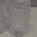 Consou Large Glasses Set of 6, 15 oz Hobnail Glassware Thick Glass Heavy Base