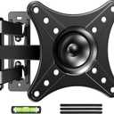 Full Motion TV Monitor Wall Mount Bracket for Most 13-32 Inch LED LCD Flat Curved Screen, 360 Rotation Swivel Tilt ExtensionAdjustable Articulating Arms, Max VESA 100x100mm up to 33lbs