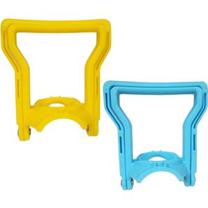 Multifunctional Advanced Ergonomic 5 Gallon Water Bottle Carrier, Fit 5 Gallon Bottle Caps, Lift with Handle (Blue&Yellow)