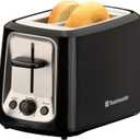 Toastmaster 2-Slice Cool Touch Toaster, black with stainless accent