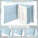 Marspark 3 Rings in Case I Die Binder Important Document Organizer with Labels, Life Pockets Organizer Expanding File Folder for Family Papers, Letters, Birth Certificates, Photos, Passports(Blue)