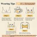 3 x Sticky Bras Push Up Invisible Adhesive Bra, Reusable Silicone Backless Strapless Bra with Nipple Covers (Style C-nude)