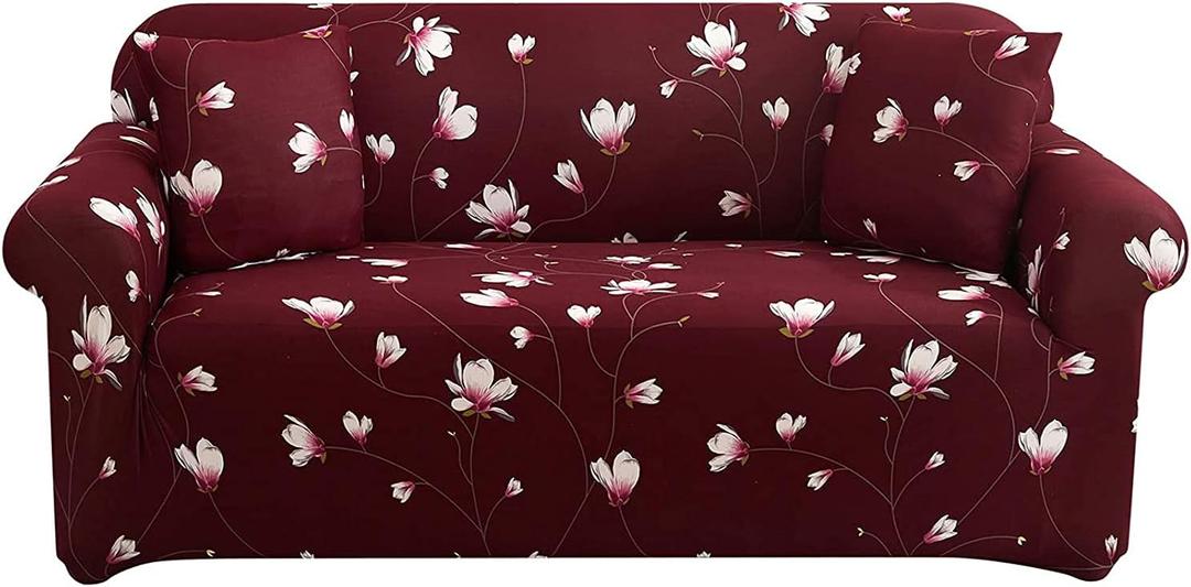 HOOBUY Printed Sofa Cover Stretch Couch Covers Patterned Sofas Seater Slipcovers for 3 Cushion Couch Set (US-MDXJH, 3 Seater/Large 2 Seater)
