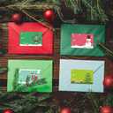 3 x 500 PCS Christmas Gift Tags, Self Adhesive Santa Claus Stickers, Festive Holiday Name Labels for Wrapping Paper Presents Decor, 8 Designs (Cartoon-1)