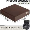 Tromlycs Chair Seat Cushions for Recliners Gel Memory Foam Extra Large Chair Cushions for Seniors 20 x 20 x 5 Inch Brown
