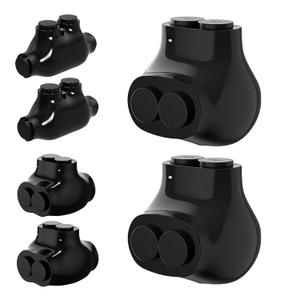 6 Pack 2 Port Insulated Multi Connectors Aluminum to Copper Wire Connectors Slotted Allen Hex Splice Insulated Cable Connectors (2-14AWG 4-14AWG Wire Range)