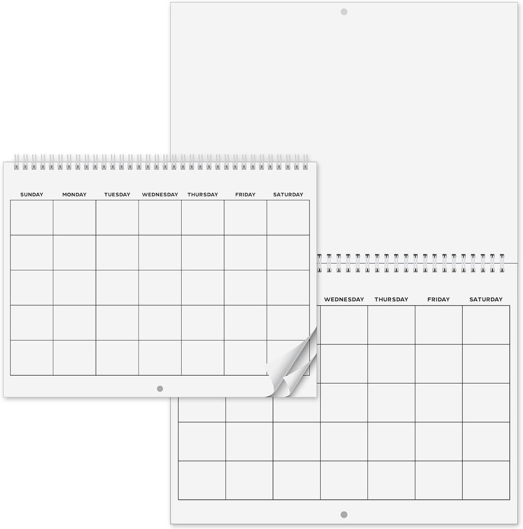 1 Pcs Blank Wall Calendar Blank Calendar Sheets Undated 11.2" x 8.3" Closed 11.2" x 16.6" Open Size, DIY Spiral Bound Hanging Monthly Calendar for Kitchen Office 1 Pcs Blank Wall Calendar Blank Calendar Sheets Undated 11.2" x 8.3" Closed 11.2" x 16.6" Open Size, DIY Spiral Bound Hanging Monthly Calendar for Kitchen Office