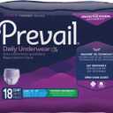 Prevail Maximum Absorbency Incontinence Underwear for Women, Large, 18 Count