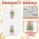 Chinoiserie Christmas Kitchen Towels, Pink Bow Coquette Christmas Tree Dish Towels for Kitchen Bathroom, Pink Christmas Hand Towels for Bathroom Kitchen, Grandmillennial Decor,16x24 Inches Set of 2