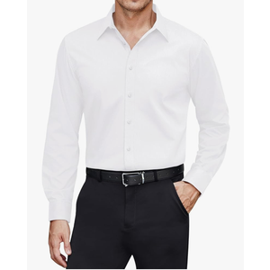 VER Men's Dress Shirts Stretch Stain Shield Long Sleeve Solid Formal Shirt Business Casual Button Down Shirts,XL Tall