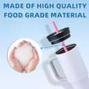 2 x Straws for Owala Insulated Bottle 40oz Tumbler 6x Replacement Straws with Cleaning Brush for Owala 40oz PETG Food Grade