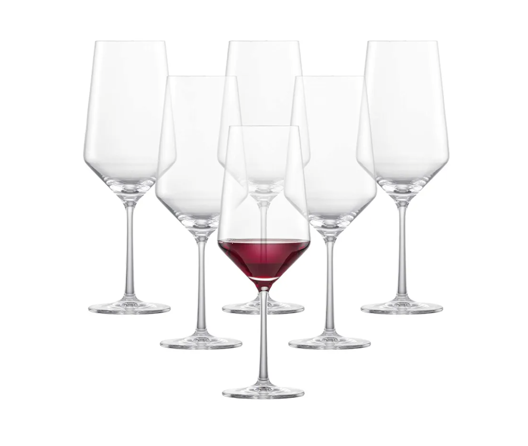ZWIESEL GLAS Pure Bordeaux Red Wine Glass (Set of 6), Bordeaux Glasses for Red Wine, Dishwasher-Safe Tritan Crystal Glasses, Made in Germany (23 Ounce)