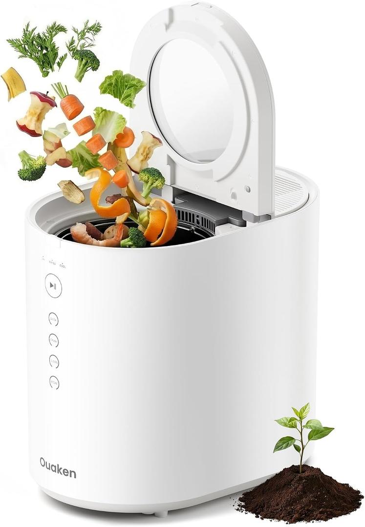 OK-255 Electric Composter for Kitchen 5.5L
2026 New Smart Compost Bin with 5 Modes, Quiet, Odor-Free, Auto-Clean, Reduces Food Waste by 90%, Turns Waste Into Fertilizer