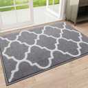 OLANLY Indoor Door Mat, 32x20, Non-Slip Absorbent Resist Dirt Entrance Mat, Washable Low-Profile Inside Floor Doormats for Entryway, Grey